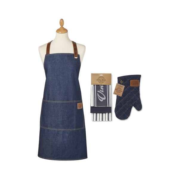 Set cu prosoape, șorț și mănușă de bucătărie 5 buc. Oxford Denim – Cooksmart ®