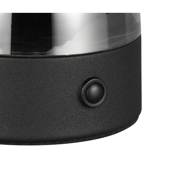 Veioză gri LED cu abajur din sticlă (înălțime 18 cm) Dooley – Trio-image-2