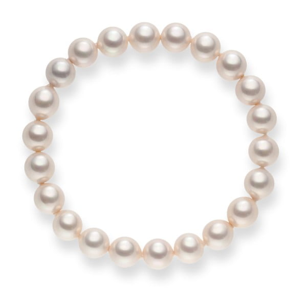 Brățară cu perle Pearls Of London Chloe, 19 cm, roz