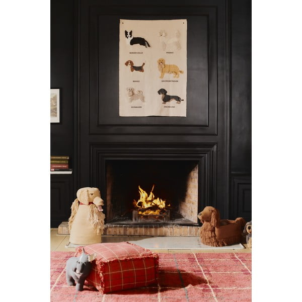 Covor roșu lavabil, țesut manual din bumbac 140x190 cm Tartan Vintage Red – Lorena Canals-image-3