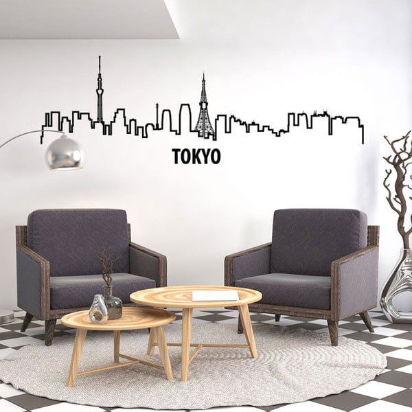 Autocolant de perete Ambiance Skyline Tokyo