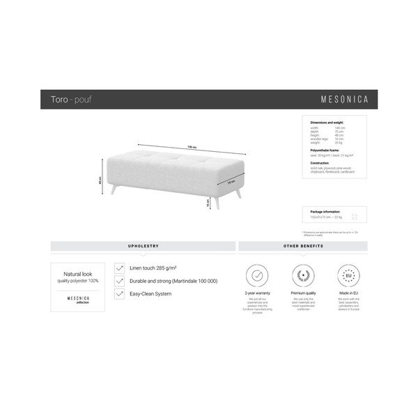 Taburet MESONICA Toro, roz-image-3