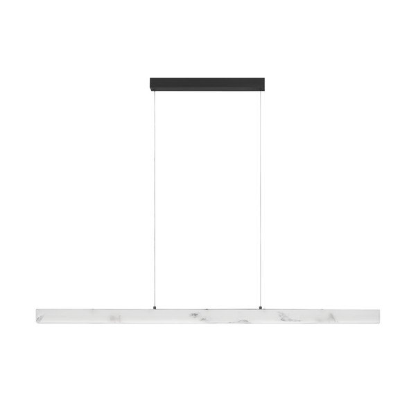 Lustră albă/negru-mat LED cu intensitate reglabilă cu aspect de piatră Vaster – Nova Luce
