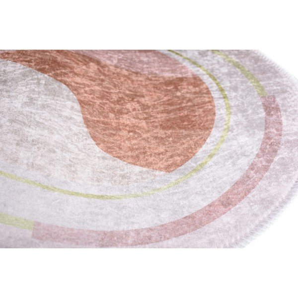 Covor portocaliu-crem lavabil rotund ø 120 cm Yuvarlak – Vitaus-image-2