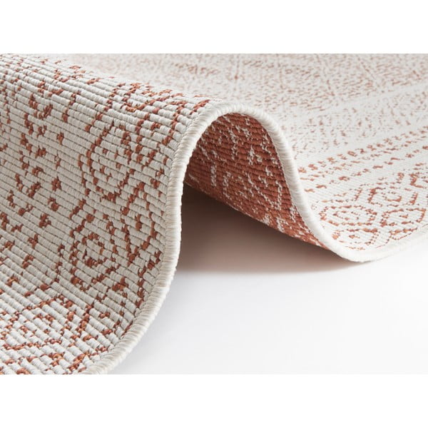 Covor lung pentru exterior Ragami Berlin, 80x250 cm, portocaliu - alb-image-3