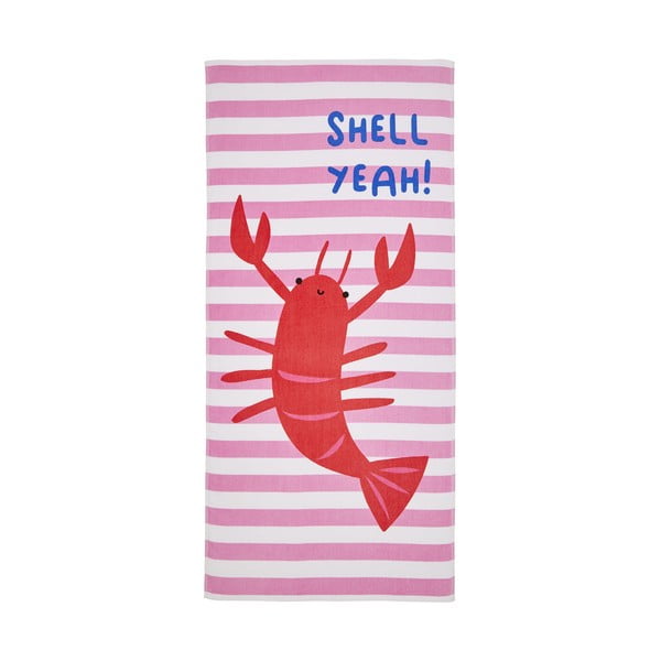 Prosop de plajă roz 160x76 cm Shell Yeah - Catherine Lansfield