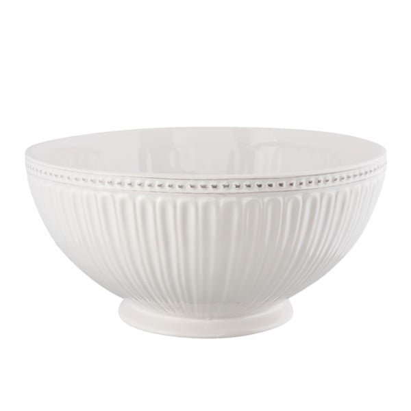 Bol din ceramică Clayre & Eef Cooking, Ø 25 x 12 cm, alb
