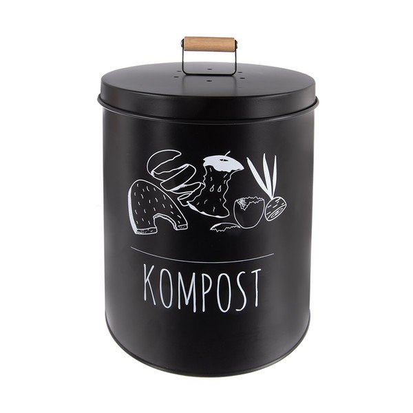 Recipient pentru deșeuri compostabile negru 8 l BLACK – Orion