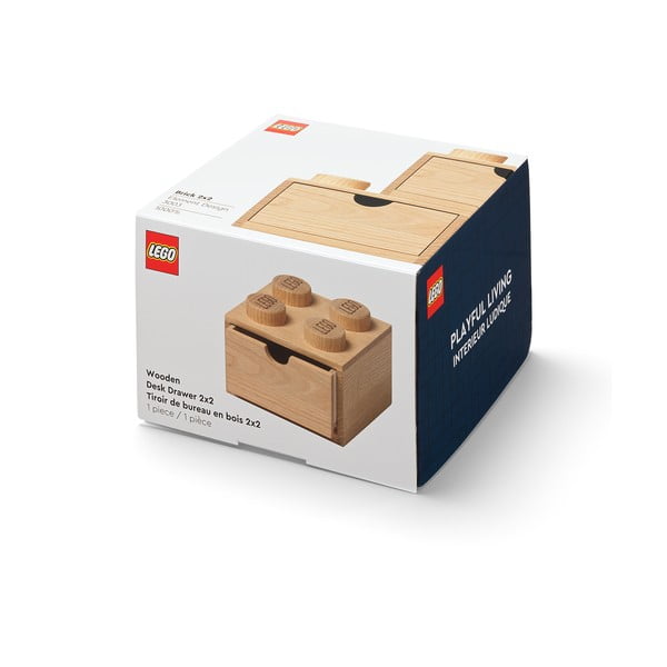 Cutie de depozitare din lemn pentru copii LEGO®.-image-4