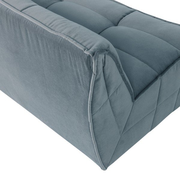 Canapea albastră cu tapițerie din catifea 204 cm Cluster – vtwonen-image-4