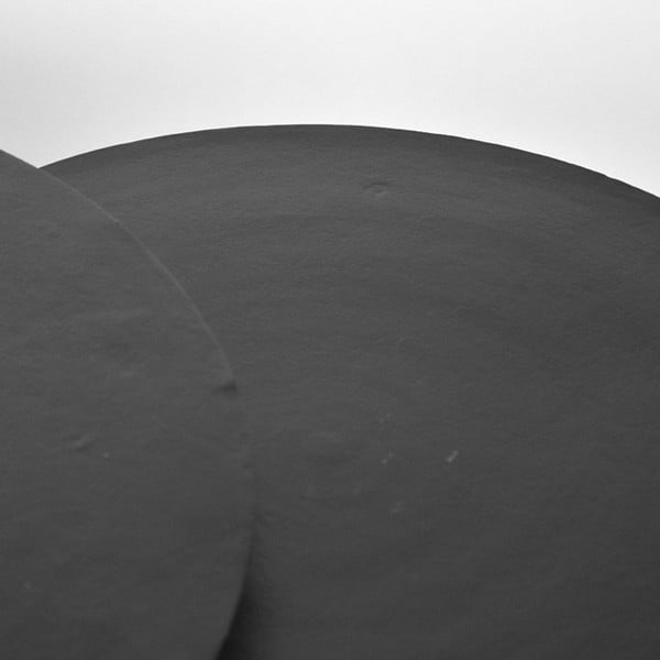 Măsuțe de cafea negre 2 buc. rotunde din metal ø 75 cm Grand – LABEL51-image-3