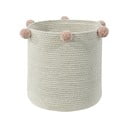 Coș de jucării pentru copii crem din material textil ø 30x30 cm Bubbly – Lorena Canals