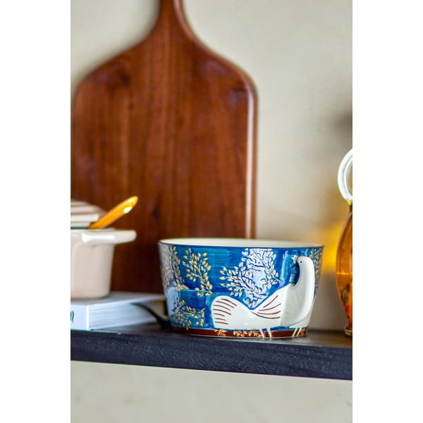 Bol mic albastru din gresie 460 ml Hezha – Bloomingville-image-4