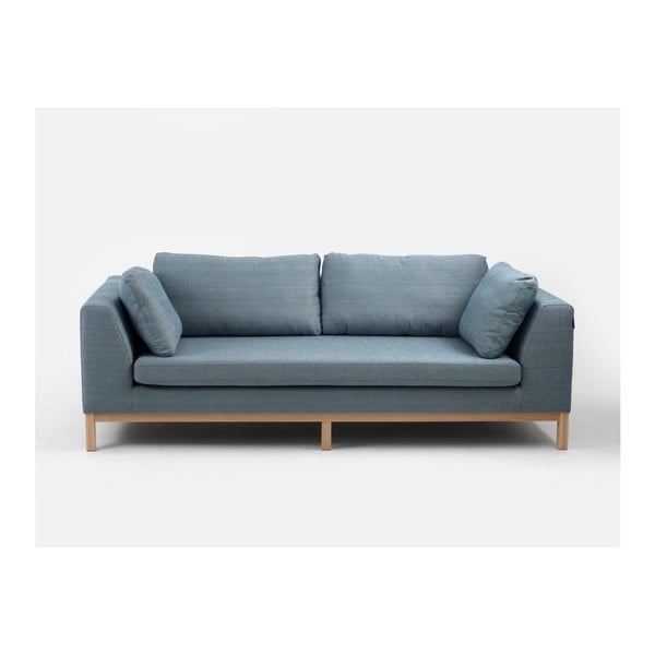 Canapea pentru 3 persoane Ambient Wood, albastru deschis