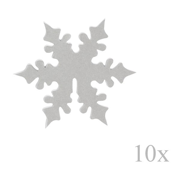Set 10 decorațiuni pentru pahare Neviti Snowflake