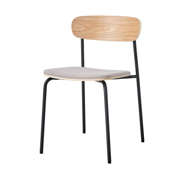 Scaune de dining negre/taupe 2 buc. Adriana – Marckeric-image-3