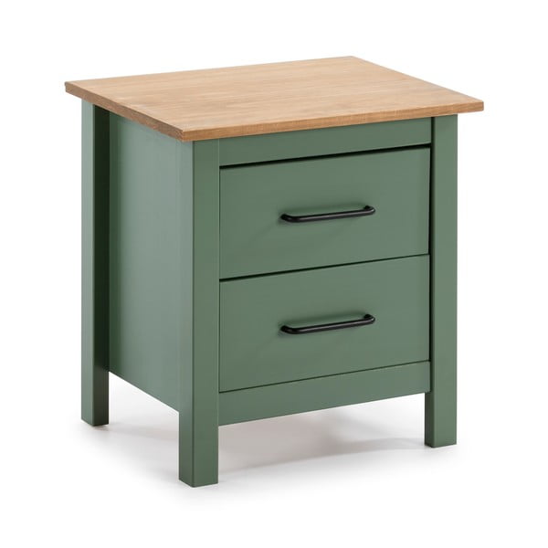 Noptieră din lemn Marckeric Miranda, verde-image-2