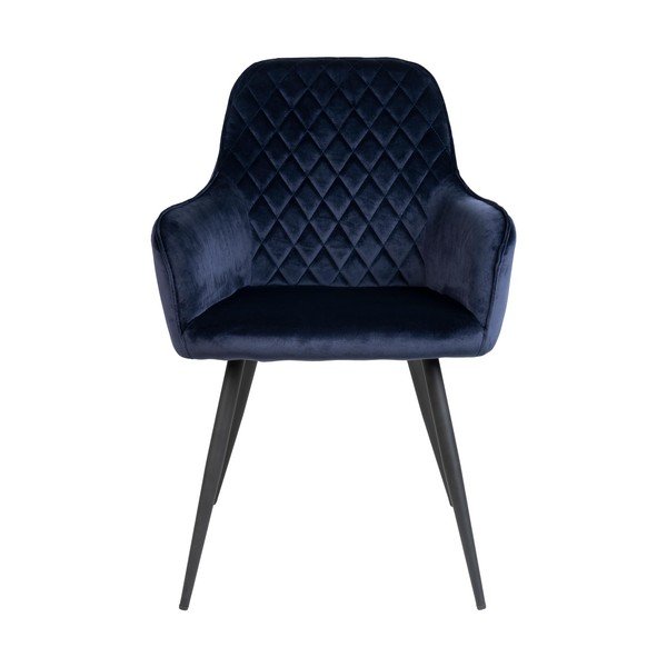 Set de scaune de sufragerie albastru închis cu cotiere 2 buc. tapițat Harbo – House Nordic-image-2