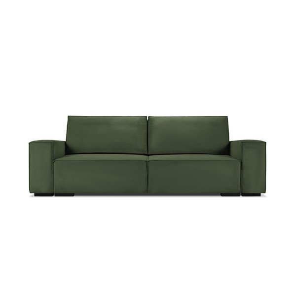 Canapea extensibilă din catifea Mazzini Sofas Azalea, verde-image-2