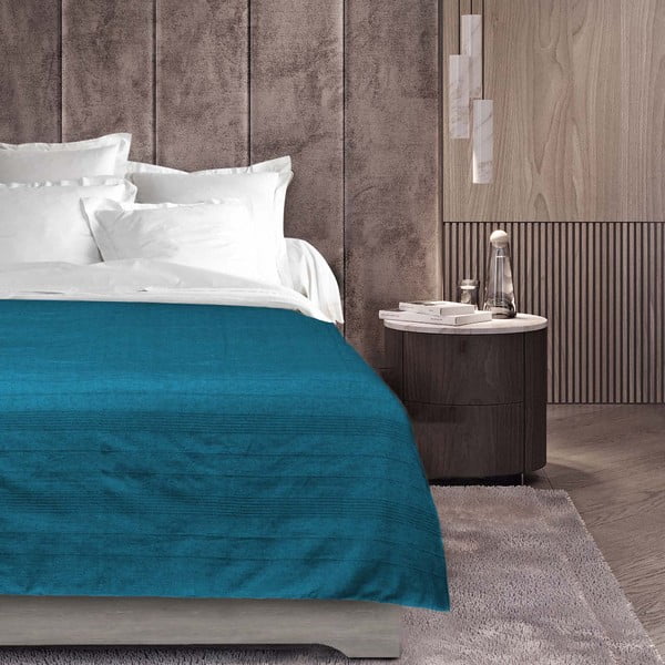 Cuvertură albastră 180x220 cm Lucile – douceur d'intérieur-image-3