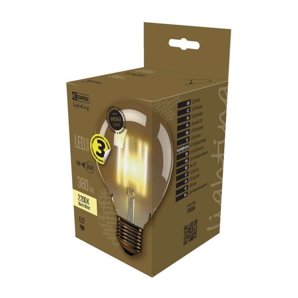 Bec cu LED EMOS Vintage G95 Warm White, 4W E27-image-2