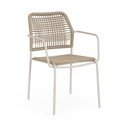Scaun de grădină bej/în culoare naturală din metal Jable – Bizzotto