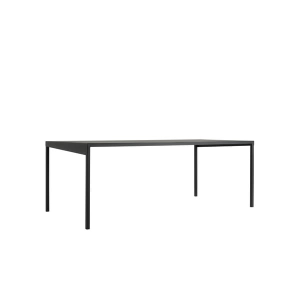 Masă dining metalică Custom Form Obroos, 200 x 100 cm, negru