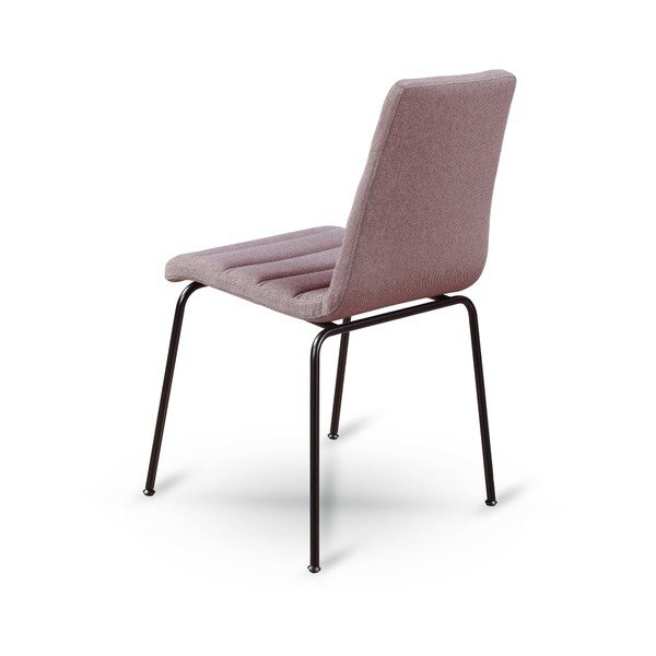 Set 2 scaune dining cu picioare negre Garageeight, gri - maro-image-3