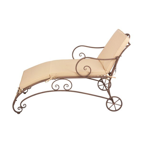 Pernă pentru scaun de grădină crem pentru șezlong 60x158 cm – Esschert Design-image-3