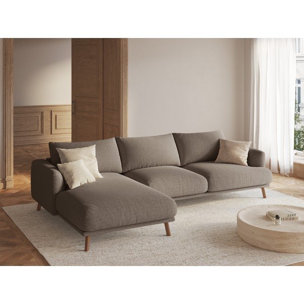 Colțar taupe (cu colț pe partea stângă/cu șezlong) Naomi – Micadoni -image-1