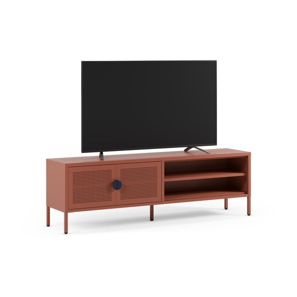 Comodă TV teracotă din metal 160x50x35 cm Sayla – Marckeric-image-3