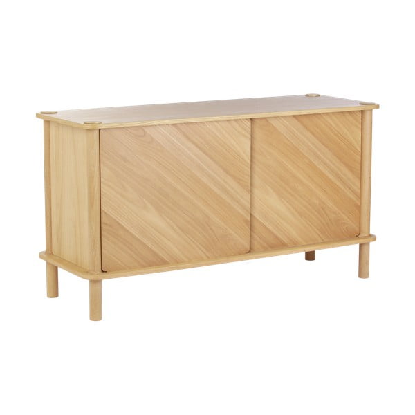 Comodă în culoare naturală din lemn de stejar cu ușă glisantă 135x73,5x48 cm Italic – UMAGE-image-2