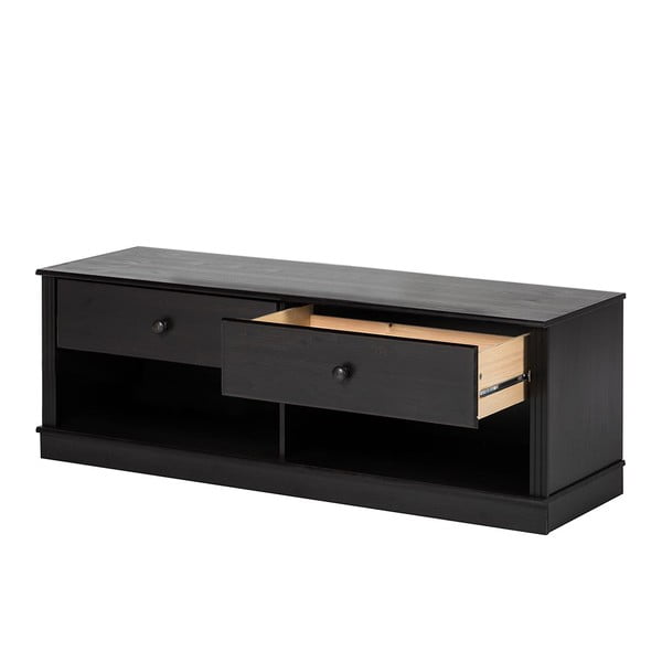 Comodă TV maro închis din lemn de pin 137x47 cm Anita – Støraa-image-3