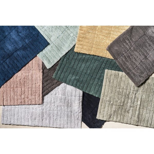 Covoraș din bumbac pentru baie Zone Tiles, 80 x 50 cm, gri - maro-image-1