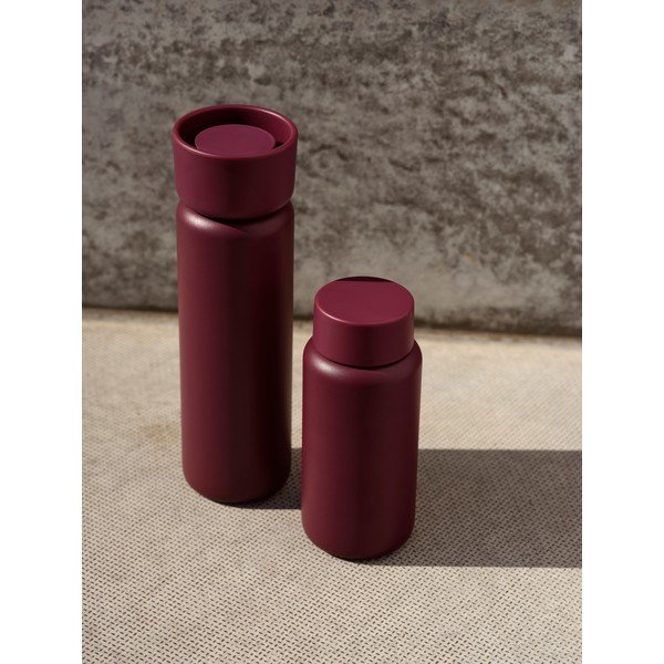 Cană termos burgundy din oțel inoxidabil 650 ml Singles – Zone-image-1