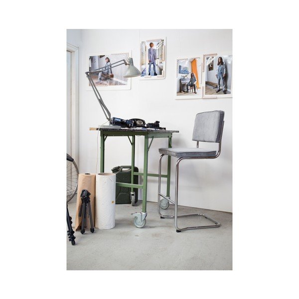 Scaun de bar gri închis 113 cm Ridge Rib – Zuiver-image-3