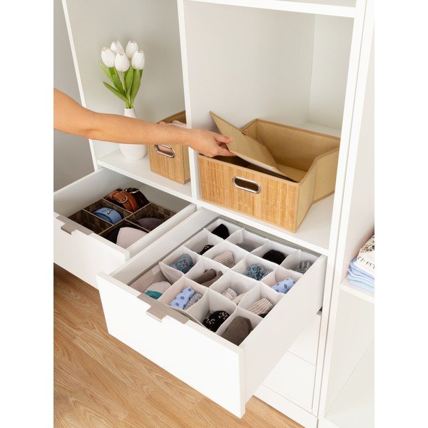 Coș de depozitare din bambus 31x31x15 cm Anji – Compactor-image-1