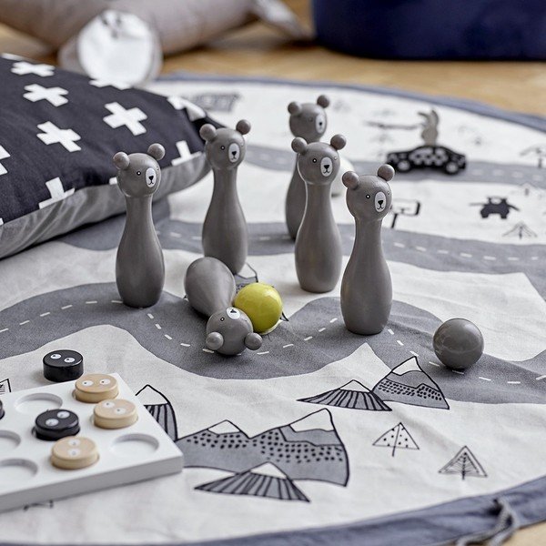 Set bowling din lemn de lotus pentru copii Bloomingville-image-1