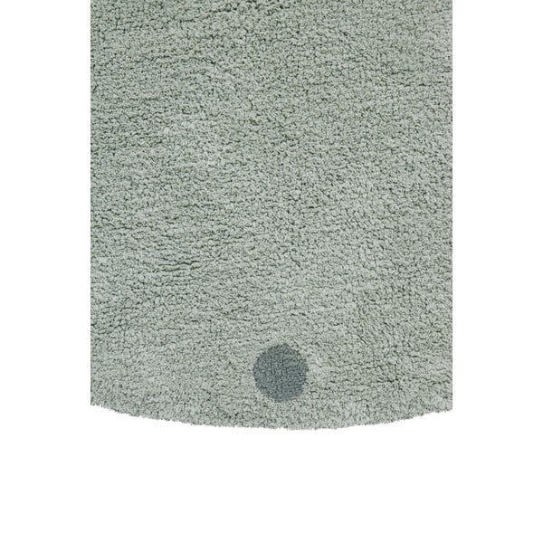 Covor pentru copii verde deschis lavabil/țesut manual din bumbac ø140 cm Round Dot Blue Sage – Lorena Canals-image-3
