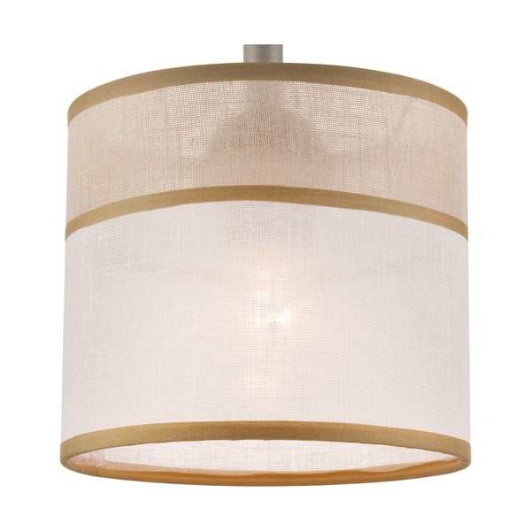 Plafonieră maro deschis cu abajur textil ø 16 cm Andrea – LAMKUR-image-4