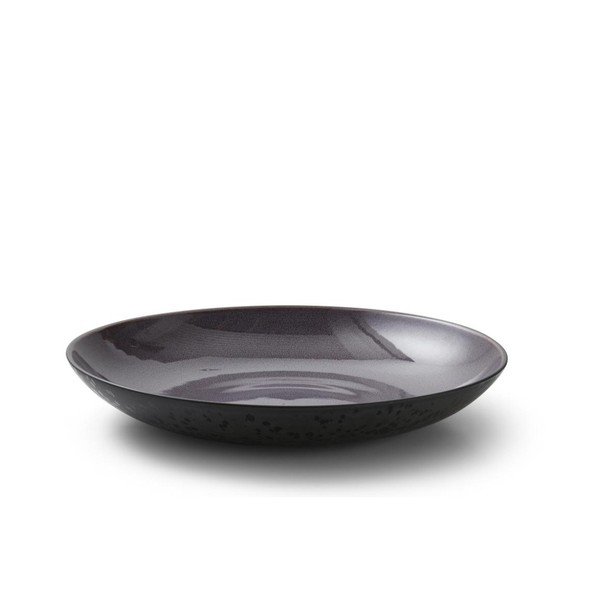 Bol de servire din ceramică și glazură interioară mov Bitz Mensa, diametru 40 cm, negru-image-1