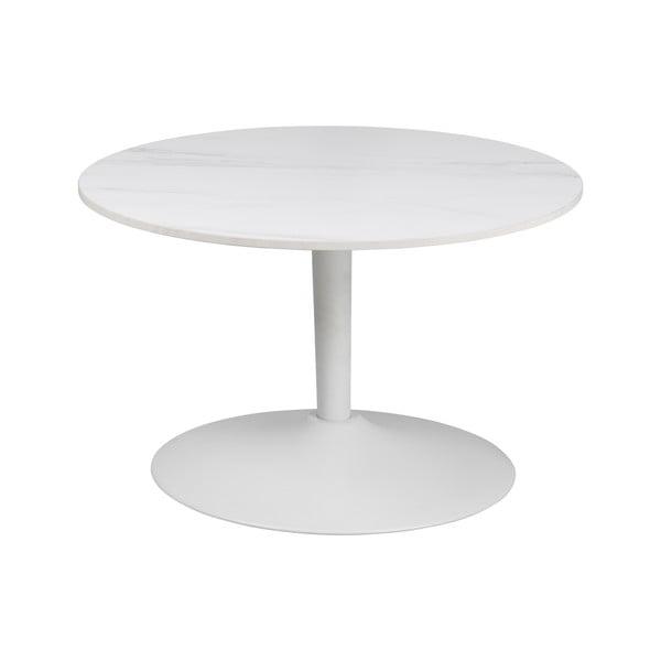 Măsuță de cafea albă rotundă cu blat ceramic ø 60 cm Malta – Actona