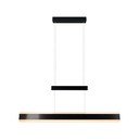 Lustră negru-mat LED cu abajur din metal Arcola – Trio