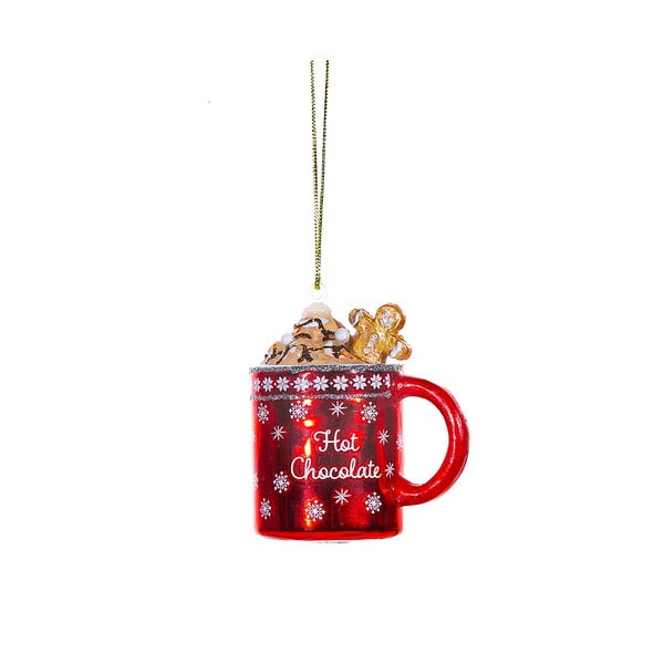 Ornament de Crăciun lucrat manual din sticlă 6,5 cm Hot Chocolate – Sass & Belle