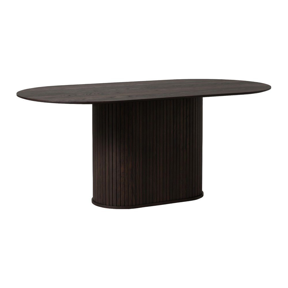 Masă de dining cu aspect de lemn de stejar 95x180 cm Nola – Unique Furniture