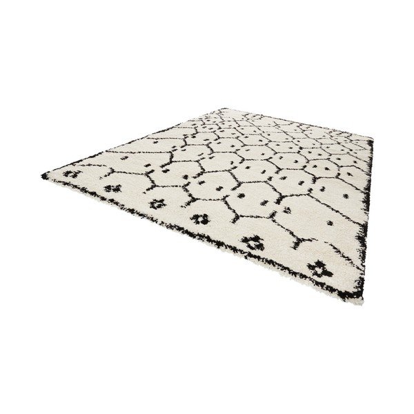 Covor Mint Rugs Allure Ronno White, 80 x 150 cm, alb-negru-image-1