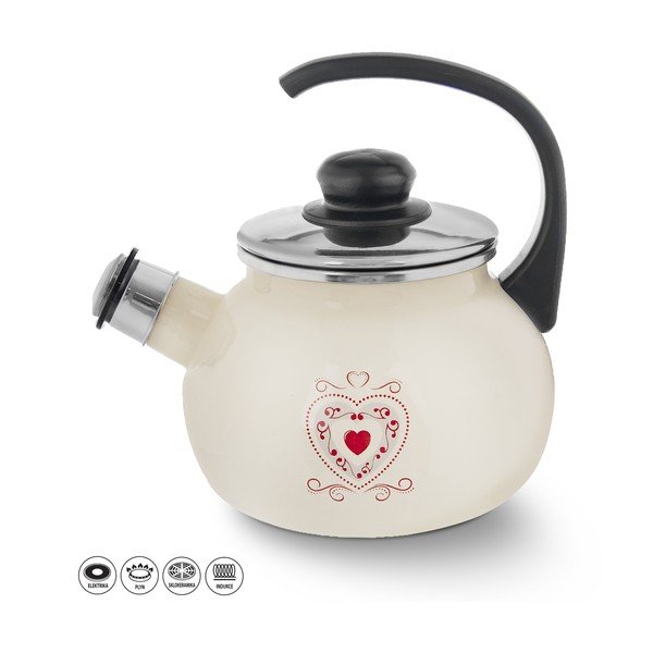 Ceainic alb din oțel inoxidabil 2 l – Orion