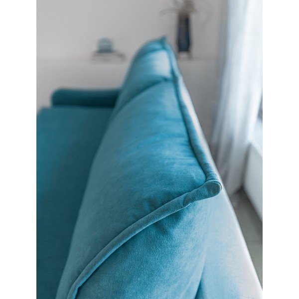 Canapea extensibilă din catifea Miuform Tender Eddie, turcoaz-image-1