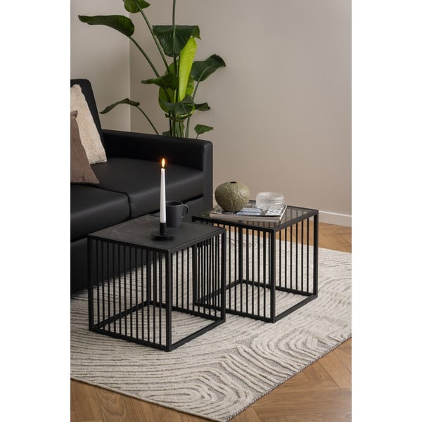 Măsuță auxiliară cu aspect de piatră 40x40 cm Strington – Actona-image-1