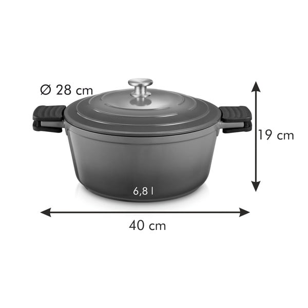 Oală 6.8 l adecvată pentru plita cu inducție Bordeaux – Tescoma-image-2